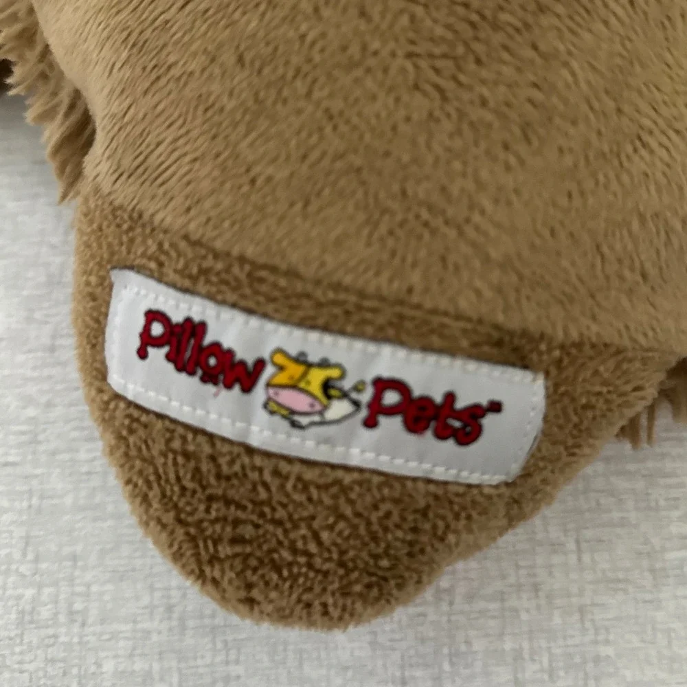 Pillow Pets Original Playful Puppy Brown Tan Dog Plush Folding Stuffed Animal 18